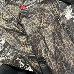 Spanx cheetah leggings faux leather